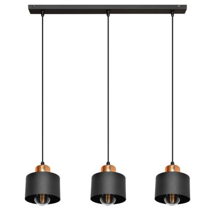 Lámpara colgante EDISON 3xE27/15W/230V