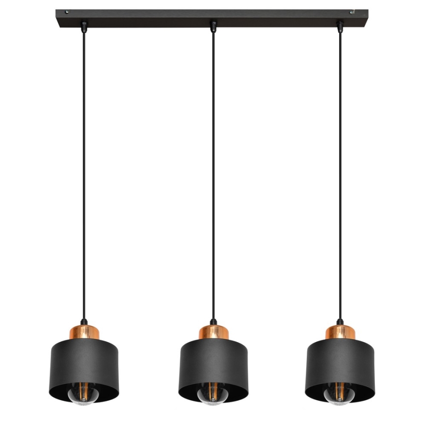 Lámpara colgante EDISON 3xE27/15W/230V