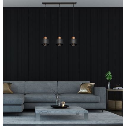 Lámpara colgante EDISON 3xE27/15W/230V