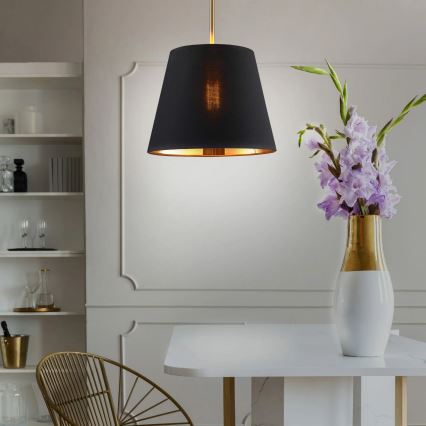 Lámpara colgante ELENA 1xE27/20W/230V negro