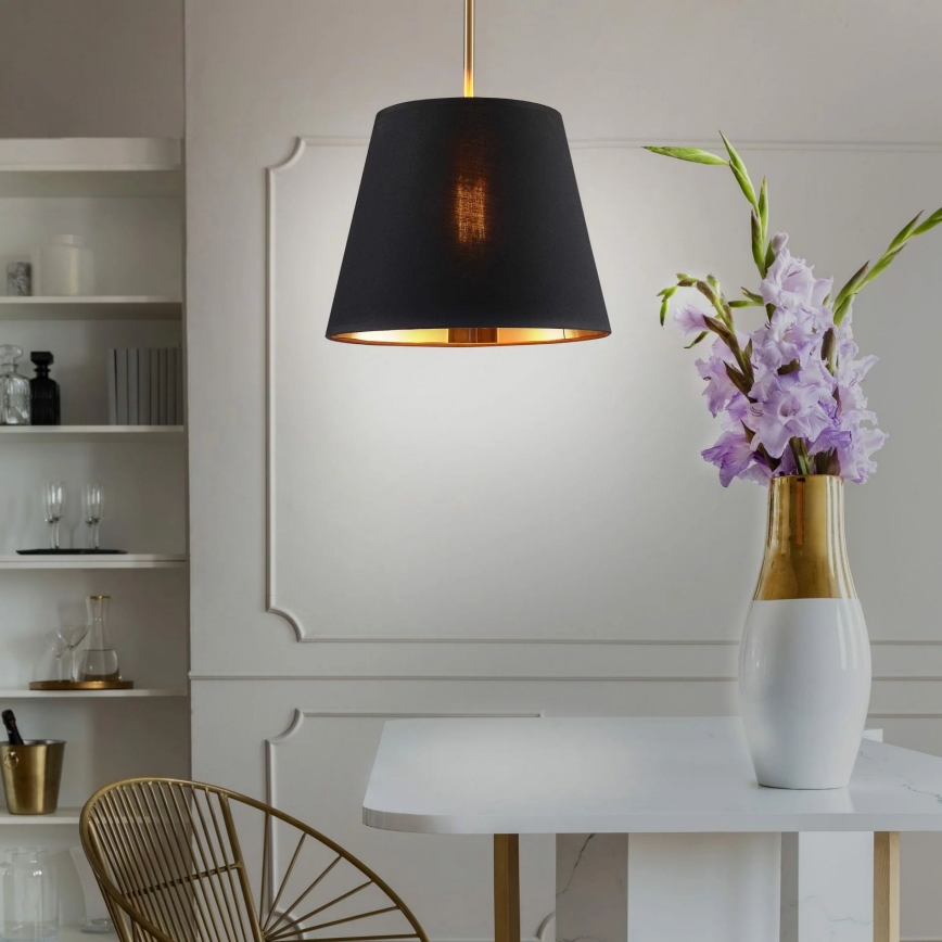 Lámpara colgante ELENA 1xE27/20W/230V negro