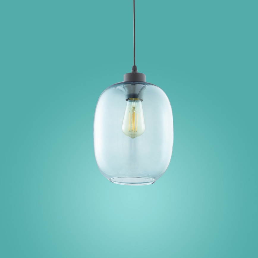 Lámpara colgante con cable ELIO 1xE27/15W/230V azul