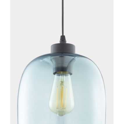 Lámpara colgante con cable ELIO 1xE27/15W/230V azul