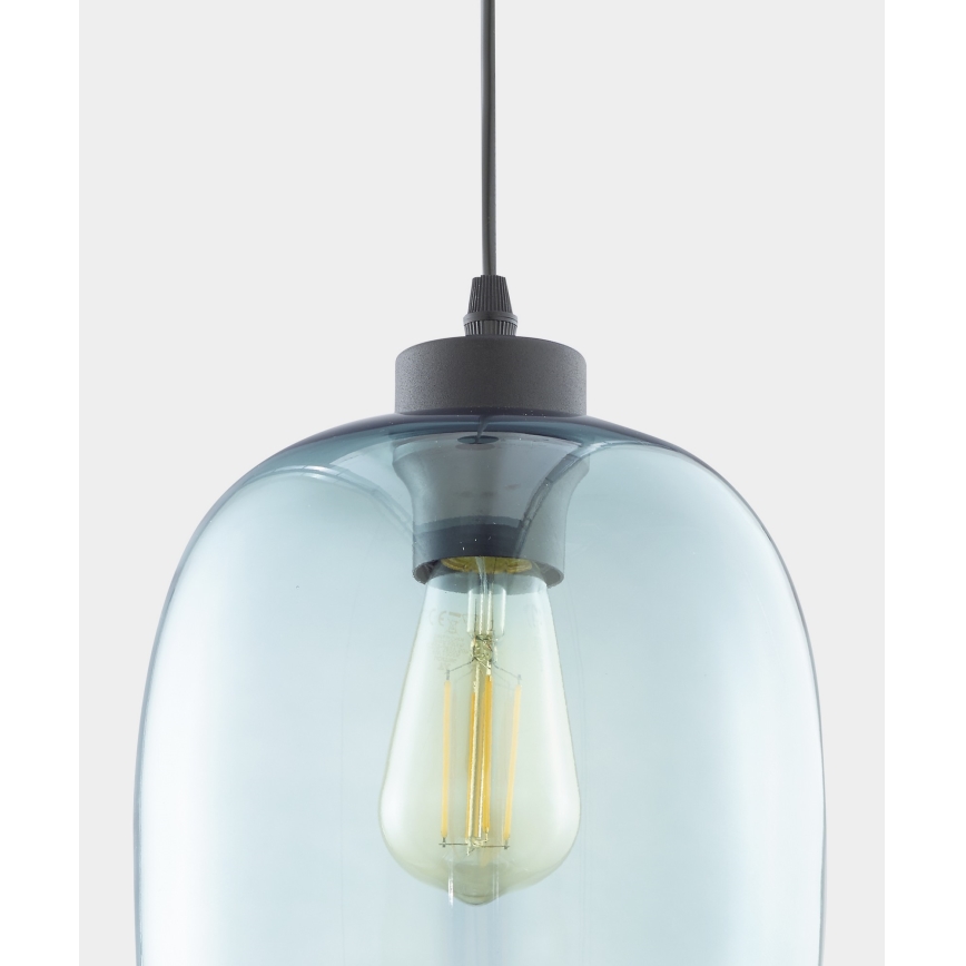 Lámpara colgante con cable ELIO 1xE27/15W/230V azul