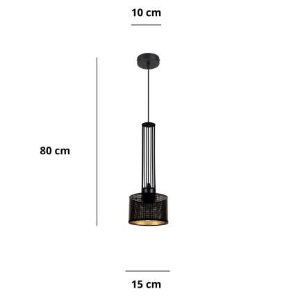 Lámpara colgante ELIS 1xE27/60W/230V diá. 15 cm