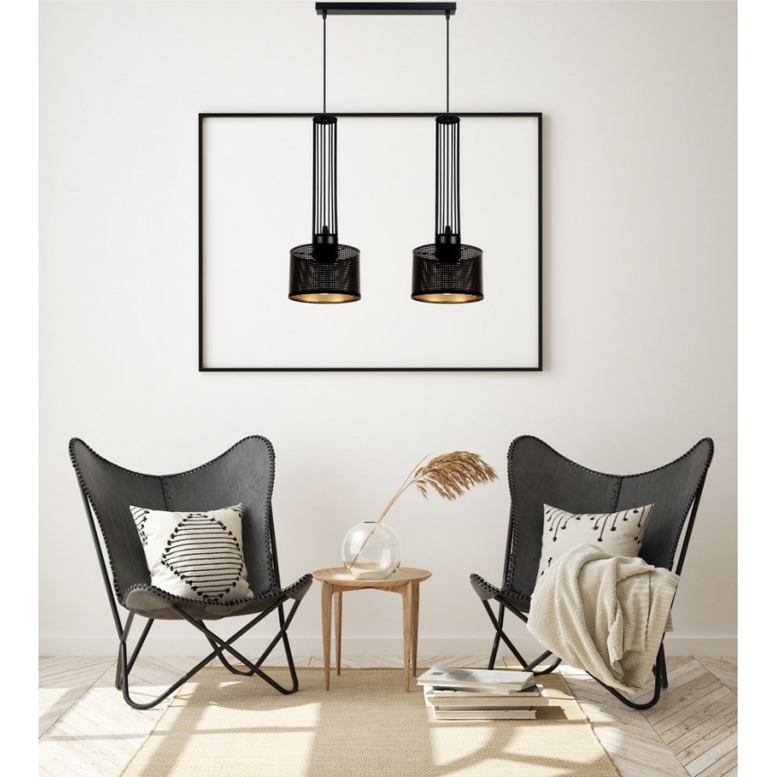 Lámpara colgante ELIS 2xE27/60W/230V