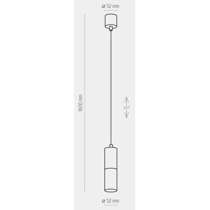 Lámpara colgante ELIT 1xGU10/10W/230V negro