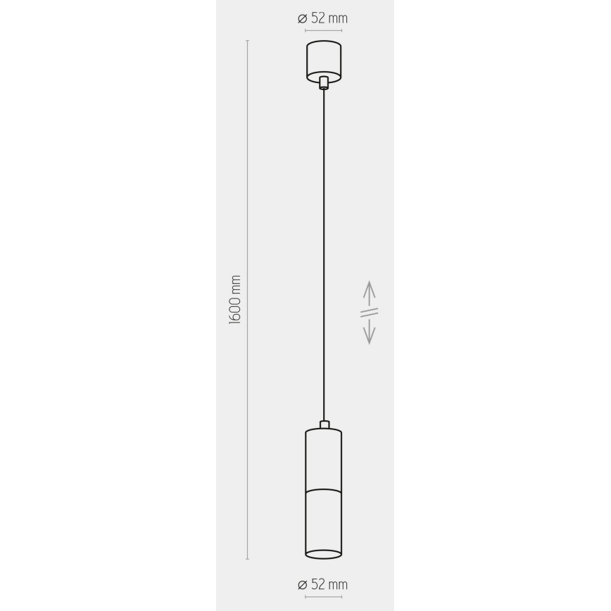 Lámpara colgante ELIT 1xGU10/10W/230V negro