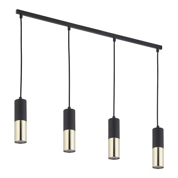 Lámpara colgante ELIT 4xGU10/10W/230V negro