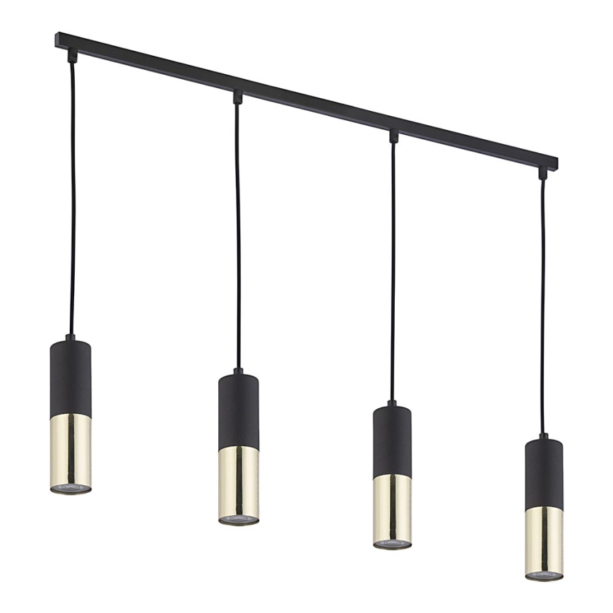 Lámpara colgante ELIT 4xGU10/10W/230V negro