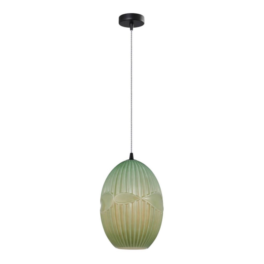 Lámpara colgante ELLIPTIC 1xE27/11W/230V verde