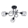 Lámpara colgante en barra BELUCI 3xE14/40W/230V negro