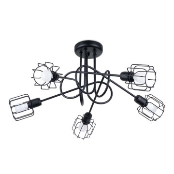 Lámpara colgante en barra BELUCI 5xE14/40W/230V negro