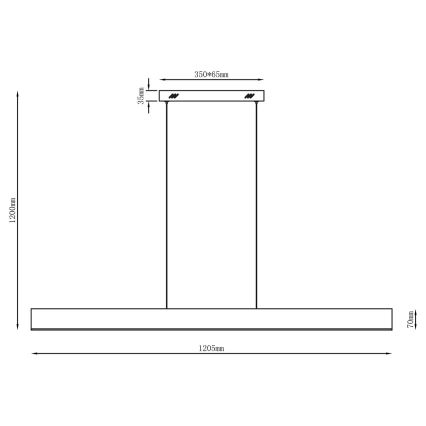Lámpara colgante en cable BERNADETTA LED/20W/230V 4000K blanca