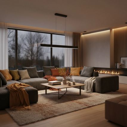 Lámpara colgante en cable BERNADETTA LED/20W/230V 4000K negra