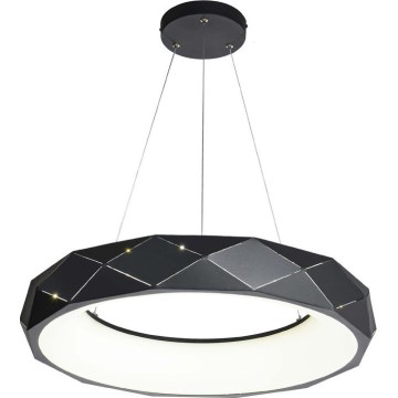 Lámpara colgante en cable REUS LED/36W/230V 4000K Ø 61 cm negra