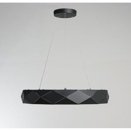 Lámpara colgante en cable REUS LED/36W/230V 4000K Ø 61 cm negra