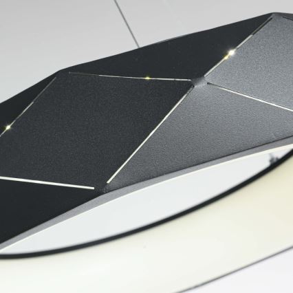 Lámpara colgante en cable REUS LED/36W/230V 4000K Ø 61 cm negra