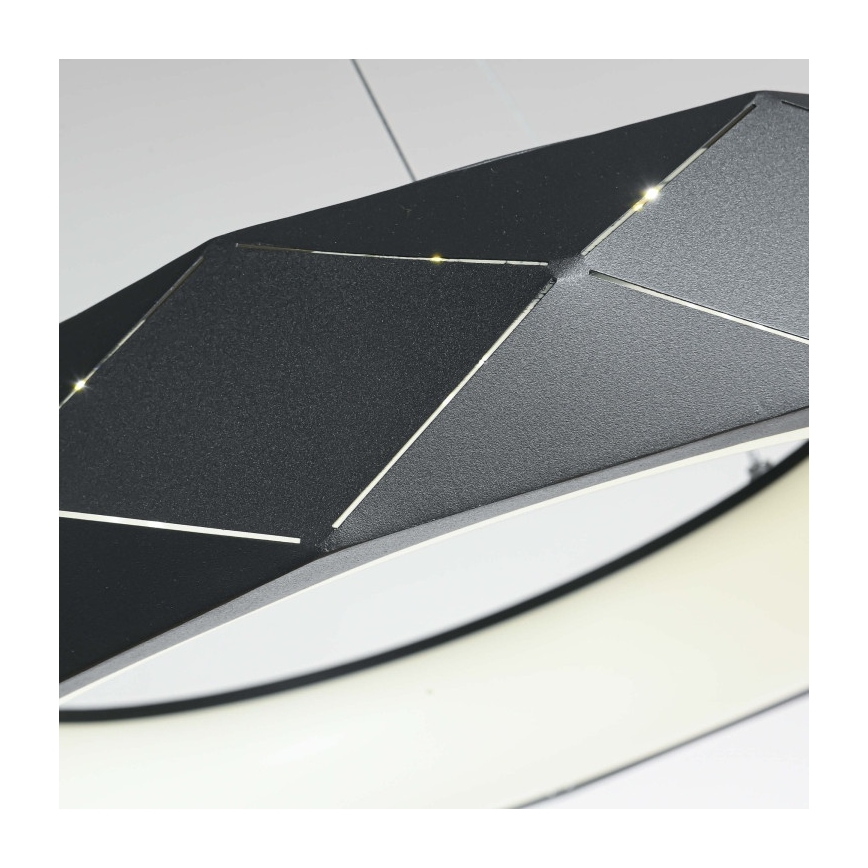 Lámpara colgante en cable REUS LED/36W/230V 4000K Ø 61 cm negra