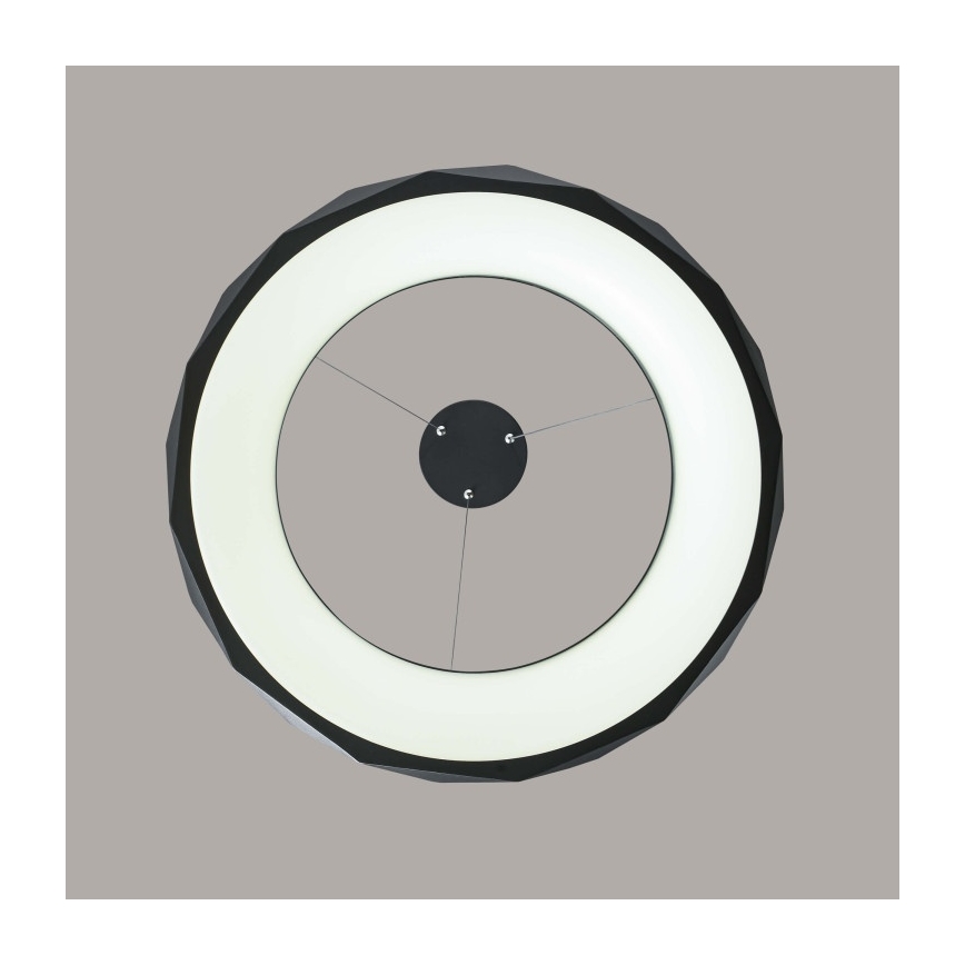 Lámpara colgante en cable REUS LED/36W/230V 4000K Ø 61 cm negra