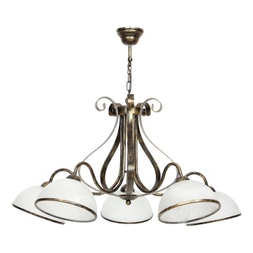 Lámpara colgante en cadena ANTICA 5xE27/60W/230V
