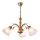 Lámpara colgante en cadena TULIPÁN 3xE27/60W/230V haya