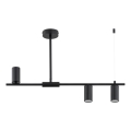 Lámpara colgante en varilla URANOS 3xGU10/10W/230V negra