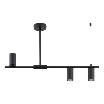 Lámpara colgante en varilla URANOS 3xGU10/10W/230V negra
