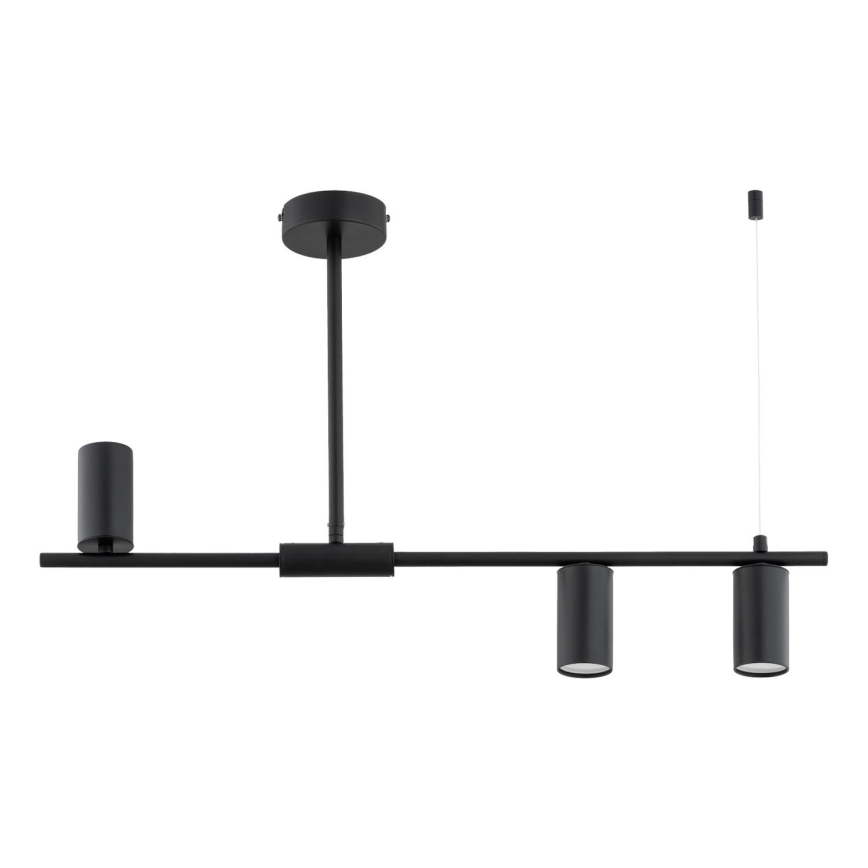 Lámpara colgante en varilla URANOS 3xGU10/10W/230V negra