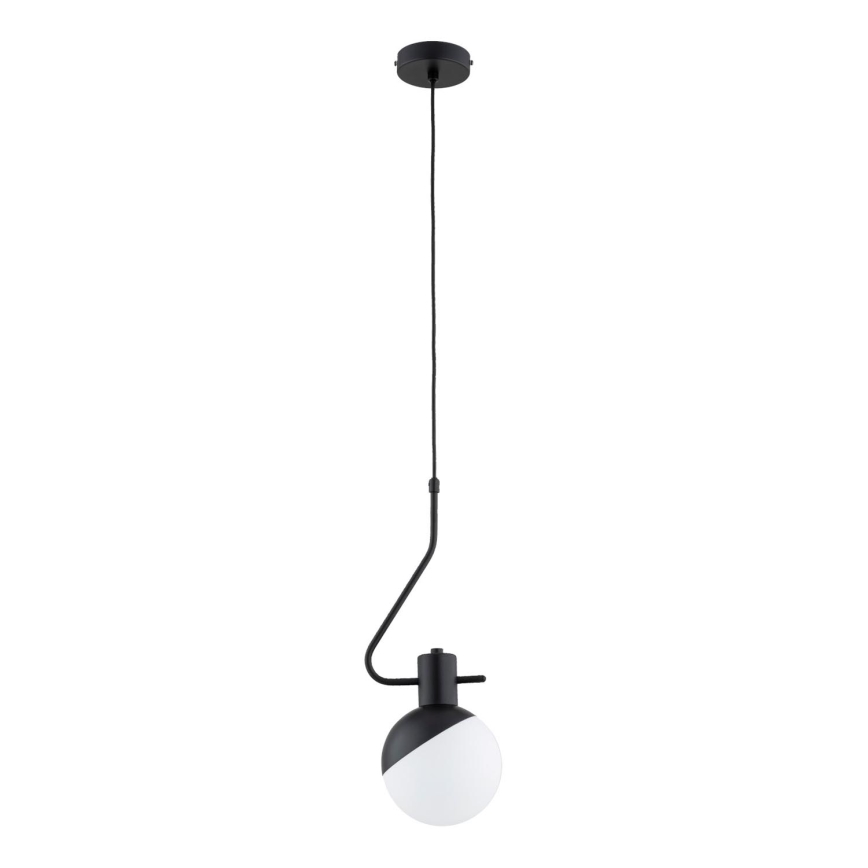 Lámpara colgante ENIGMA 1xE14/10W/230V negro/blanco