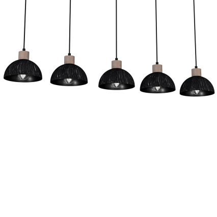 Lámpara colgante ERIK 5xE27/60W/230V marrón/negro