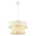 Lámpara colgante ERO 1xE27/60W/230V crema/dorada