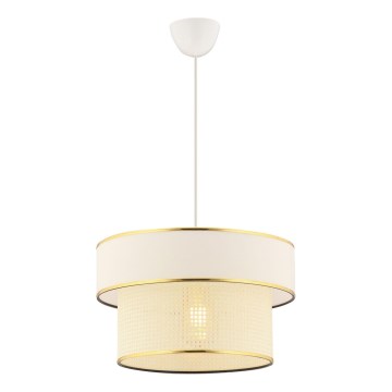 Lámpara colgante ERO 1xE27/60W/230V crema/dorada