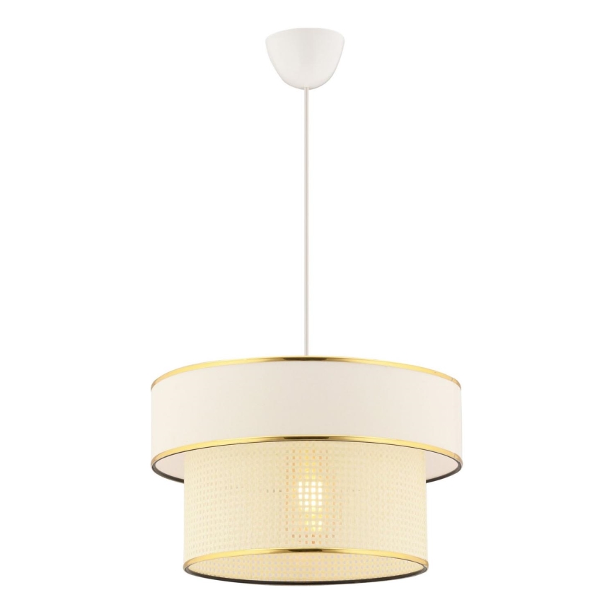 Lámpara colgante ERO 1xE27/60W/230V crema/dorada