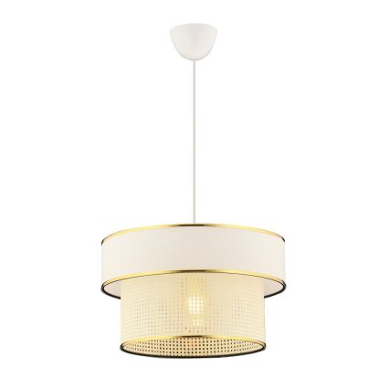 Lámpara colgante ERO 1xE27/60W/230V crema/dorada