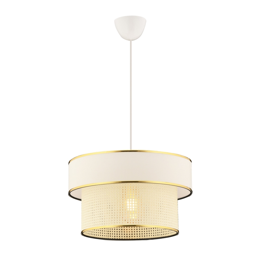 Lámpara colgante ERO 1xE27/60W/230V crema/dorada