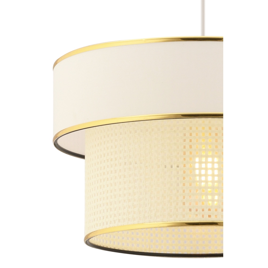Lámpara colgante ERO 1xE27/60W/230V crema/dorada