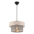 Lámpara colgante ERO 1xE27/60W/230V crema/gris