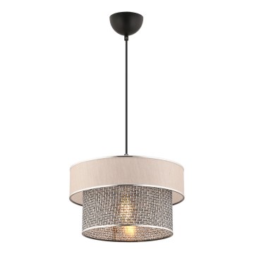 Lámpara colgante ERO 1xE27/60W/230V crema/gris