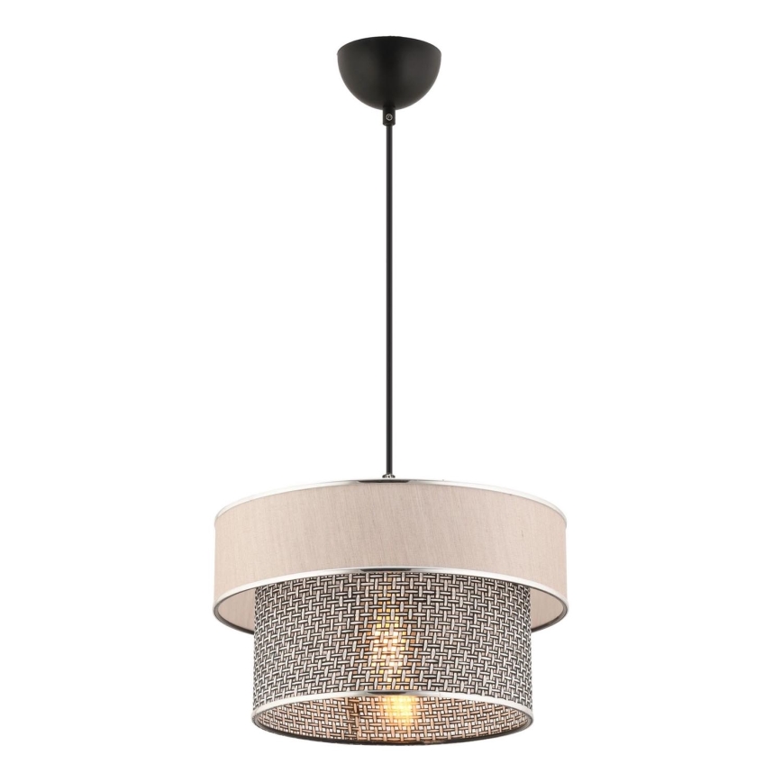 Lámpara colgante ERO 1xE27/60W/230V crema/gris
