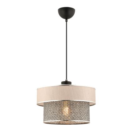 Lámpara colgante ERO 1xE27/60W/230V crema/gris