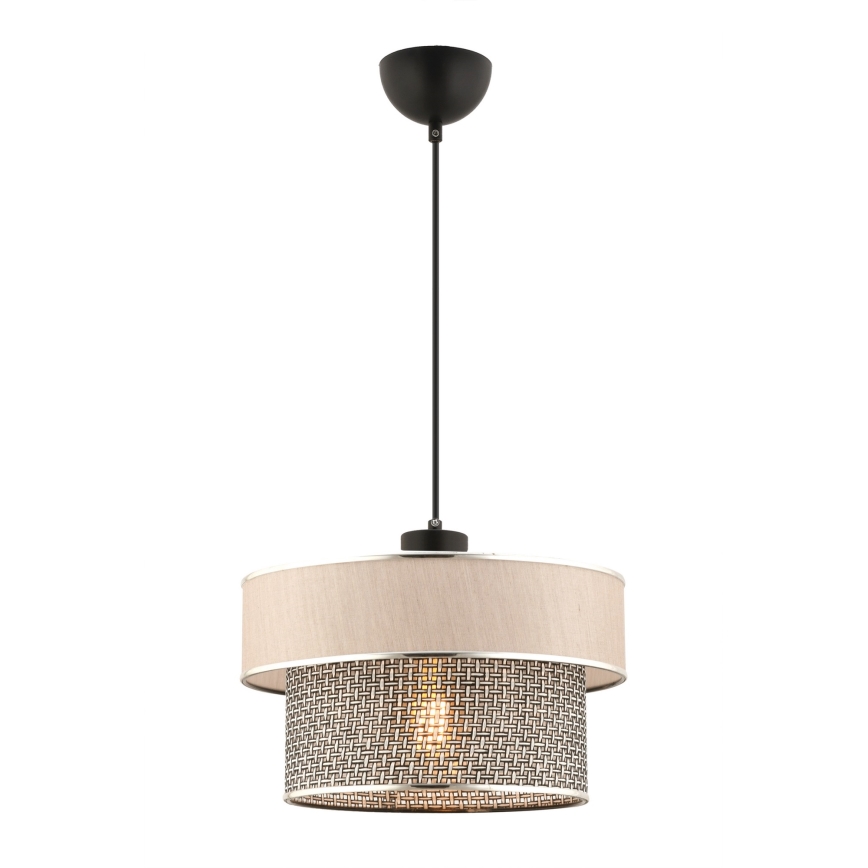 Lámpara colgante ERO 1xE27/60W/230V crema/gris