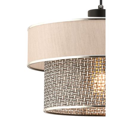 Lámpara colgante ERO 1xE27/60W/230V crema/gris
