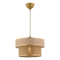 Lámpara colgante ERO 1xE27/60W/230V marrón/dorado
