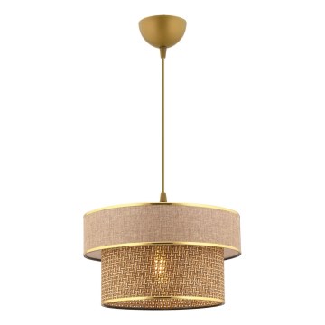 Lámpara colgante ERO 1xE27/60W/230V marrón/dorado