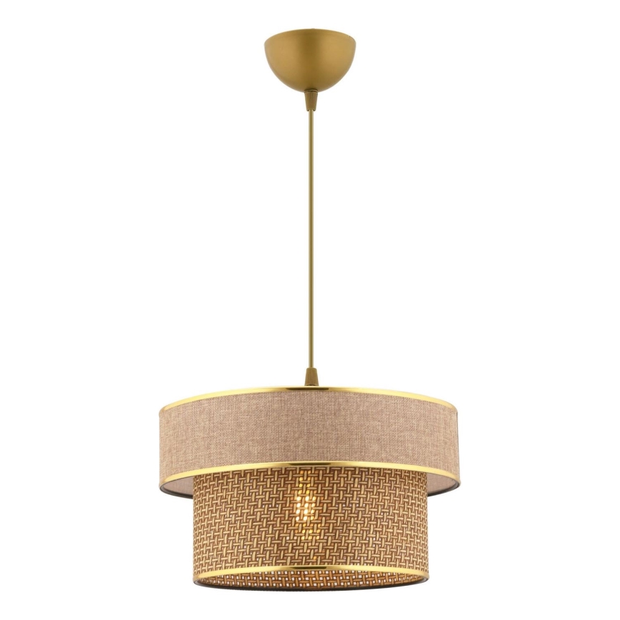 Lámpara colgante ERO 1xE27/60W/230V marrón/dorado