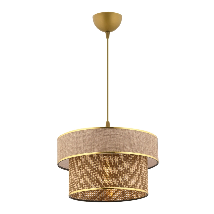 Lámpara colgante ERO 1xE27/60W/230V marrón/dorado