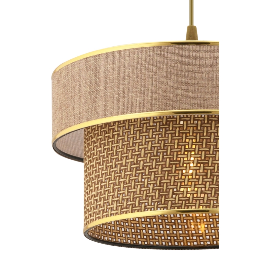 Lámpara colgante ERO 1xE27/60W/230V marrón/dorado