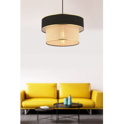 Lámpara colgante ERO 1xE27/60W/230V negra/beige