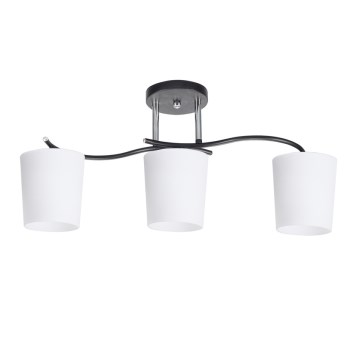 Lámpara colgante ESNYR 3xE27/40W/230V negro/blanco